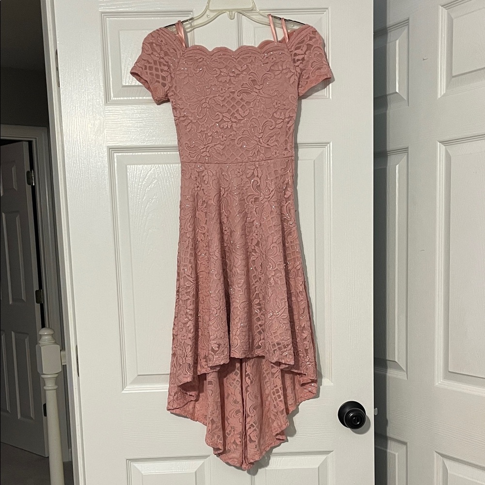 City Studio Blush Lace Dress